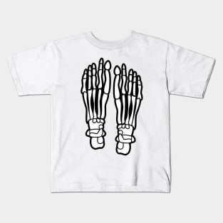 Skeleton Feet Kids T-Shirt